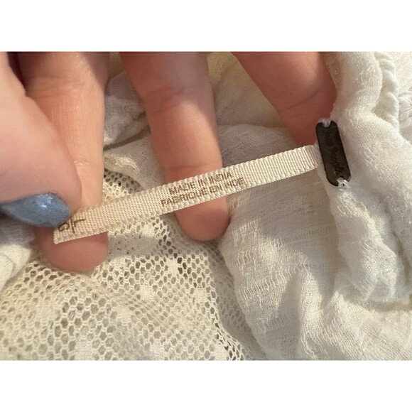 Free People Size L Oversized Cover Up Set Top and Shorts Lace White - Picture 6 of 11